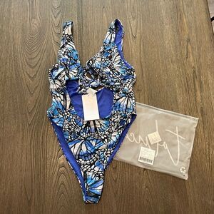 NWT Toluca Nicola Midi One Piece Swimsuit Adonis Size S